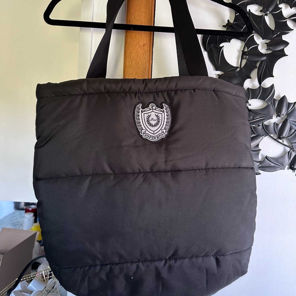 PINK puffer tote